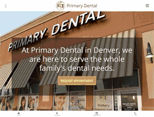 Tablet Screenshot of primarydental.com